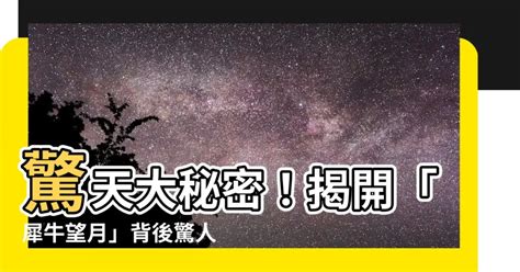 犀牛望月 意思|犀牛望月 [修訂本參考資料]